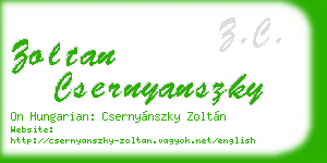 zoltan csernyanszky business card